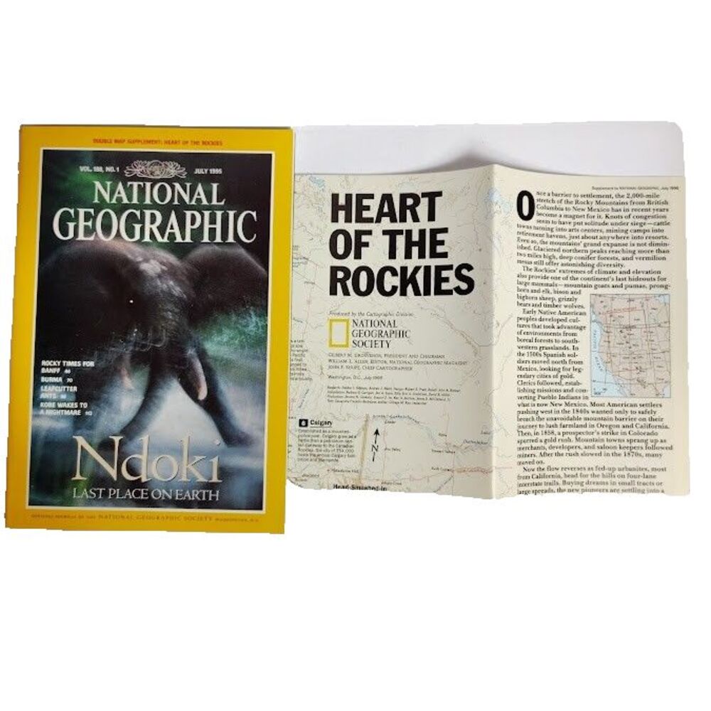 National Geographic Magazine Ndoki Last Place On Earth July 1995 Vol 188 No 1